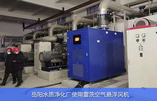 嶽陽水質淨化廠使用兩台hth网页版在线登录入口空氣懸浮鼓風機